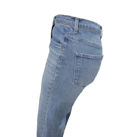 J. Brand Joan Crop Jeans Women's 27 High Rise Wide Leg Raw Hem Stretch Denim - Picture 6 of 12